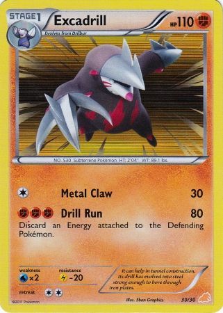 Excadrill (30/30) [Black & White: Trainer Kit - Excadrill] | Exor Games Bridgewater