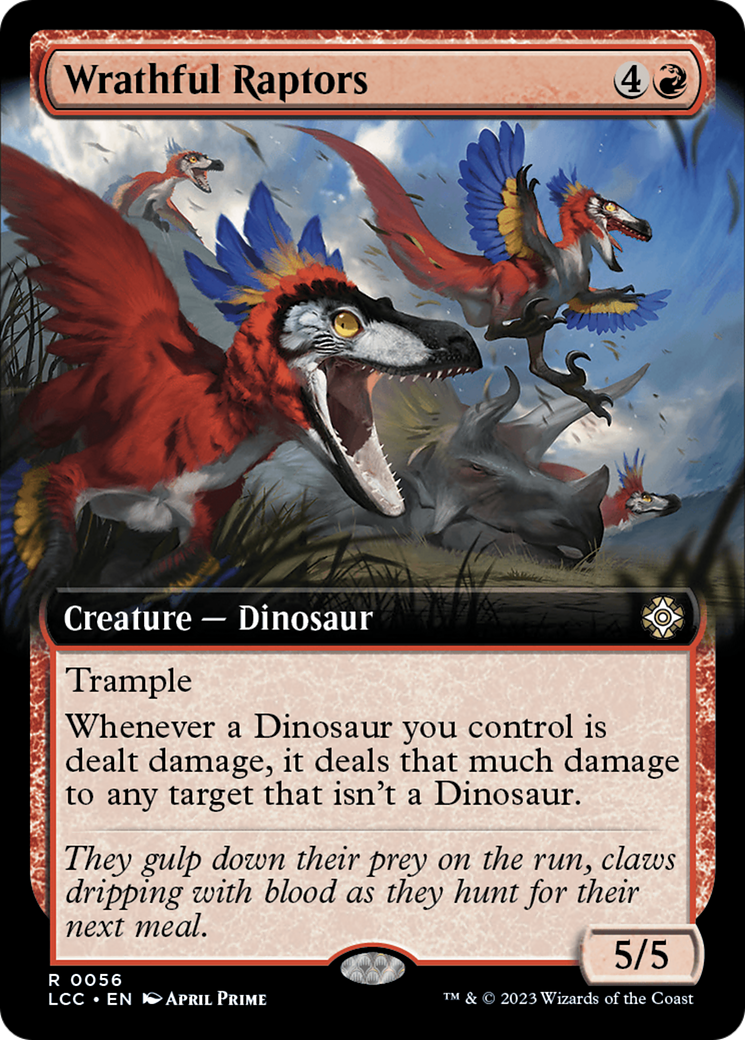 Wrathful Raptors (Extended Art) [The Lost Caverns of Ixalan Commander] | Exor Games Bridgewater