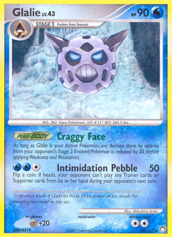 Glalie (25/123) [Diamond & Pearl: Mysterious Treasures] | Exor Games Bridgewater