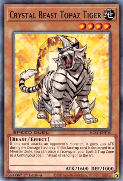 Crystal Beast Topaz Tiger [SGX1-ENF06] Common | Exor Games Bridgewater