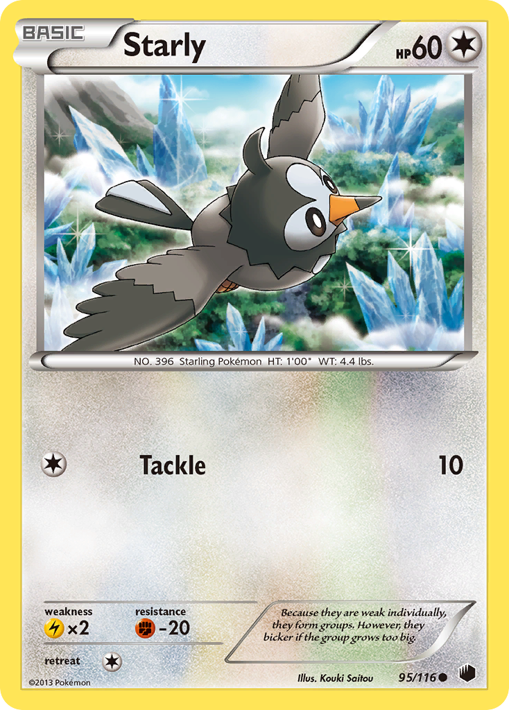 Starly (95/116) [Black & White: Plasma Freeze] | Exor Games Bridgewater