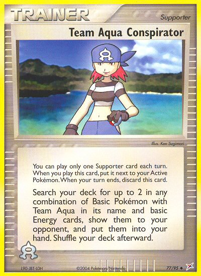 Team Aqua Conspirator (77/95) [EX: Team Magma vs Team Aqua] | Exor Games Bridgewater