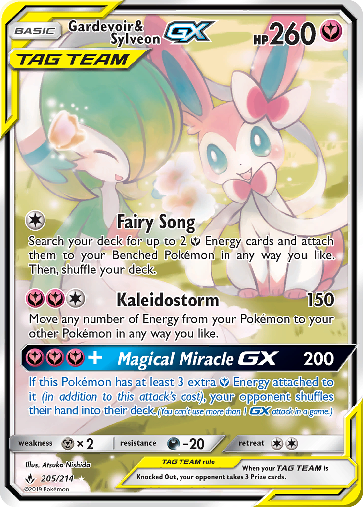 Gardevoir & Sylveon GX (205/214) [Sun & Moon: Unbroken Bonds] | Exor Games Bridgewater