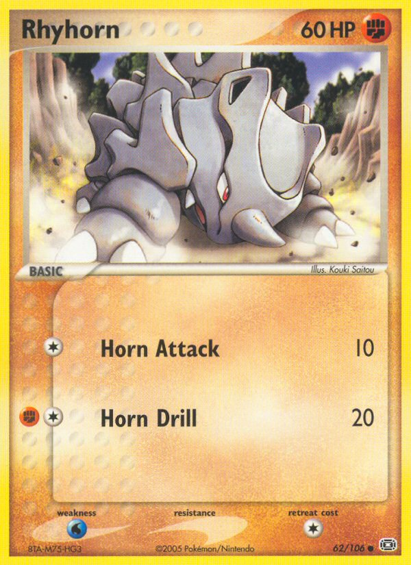 Rhyhorn (62/106) [EX: Emerald] | Exor Games Bridgewater