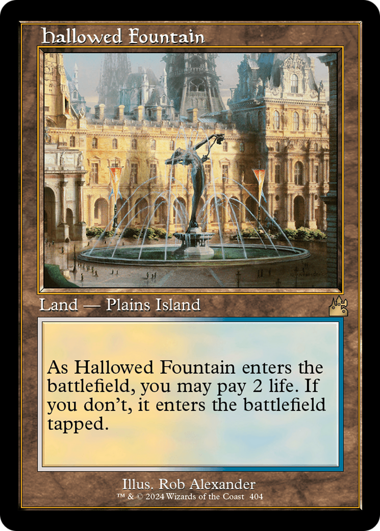 Hallowed Fountain (Retro) [Ravnica Remastered] | Exor Games Bridgewater