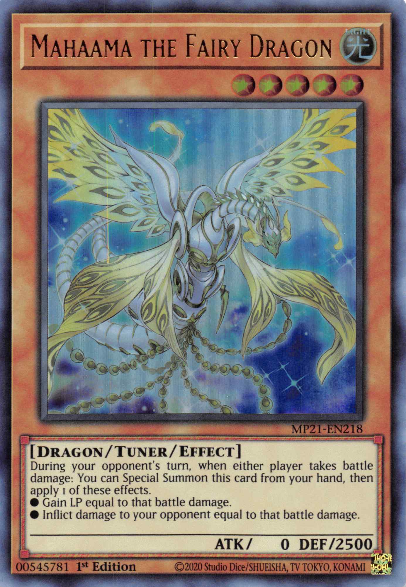 Mahaama the Fairy Dragon [MP21-EN218] Ultra Rare | Exor Games Bridgewater