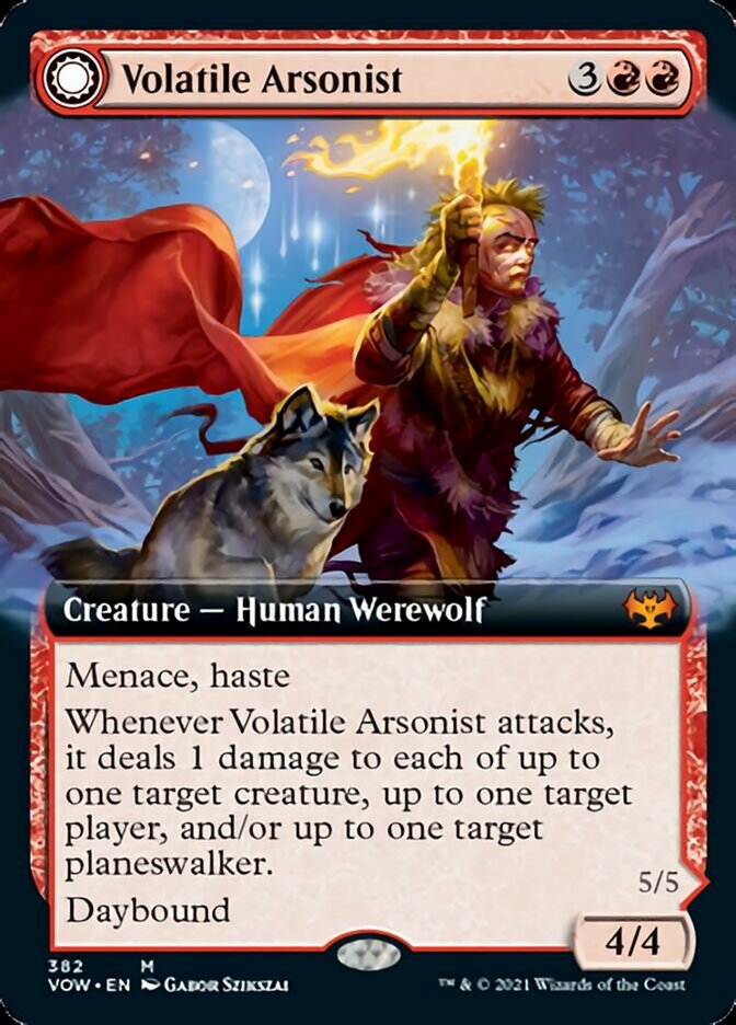 Volatile Arsonist // Dire-Strain Anarchist (Extended) [Innistrad: Crimson Vow] | Exor Games Bridgewater