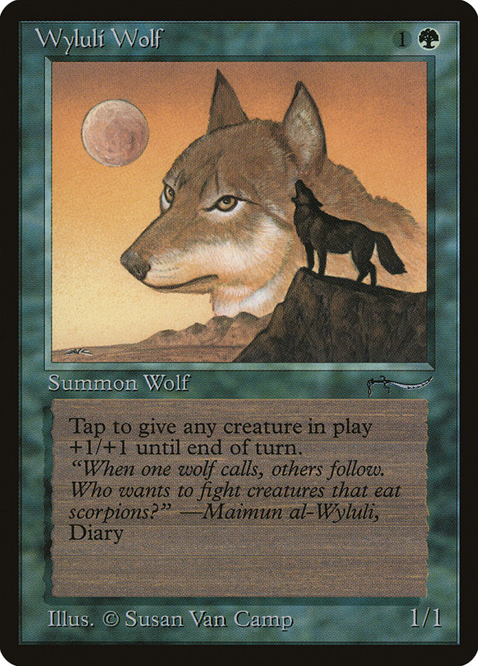 Wyluli Wolf (Dark Mana Cost) [Arabian Nights] | Exor Games Bridgewater