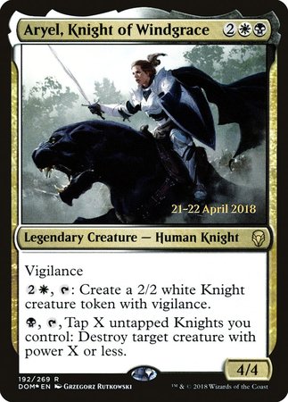 Aryel, Knight of Windgrace [Dominaria Promos] | Exor Games Bridgewater