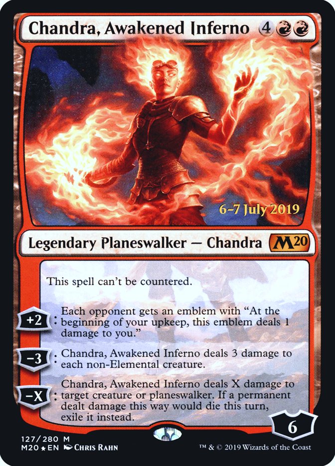 Chandra, Awakened Inferno  [Core Set 2020 Prerelease Promos] | Exor Games Bridgewater