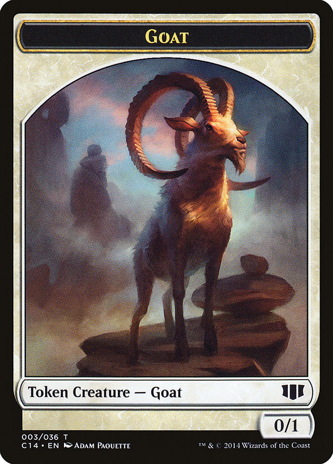 Goblin // Goat Double-sided Token [Commander 2014 Tokens] | Exor Games Bridgewater