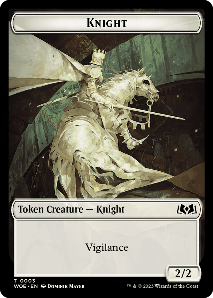 Knight // Food (0013) Double-Sided Token [Wilds of Eldraine Tokens] | Exor Games Bridgewater