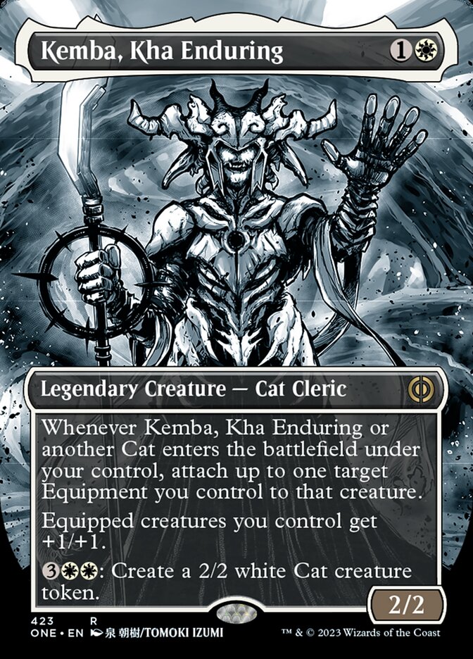 Kemba, Kha Enduring (Borderless Manga Step-and-Compleat Foil) [Phyrexia: All Will Be One] | Exor Games Bridgewater