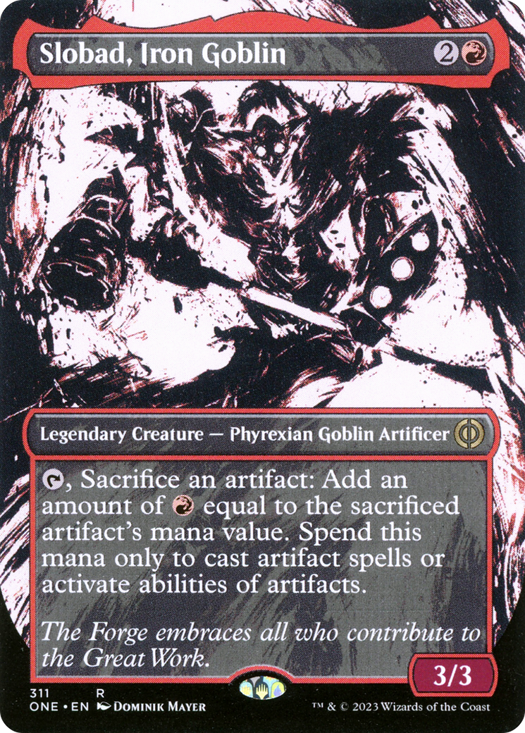 Slobad, Iron Goblin (Borderless Ichor) [Phyrexia: All Will Be One] | Exor Games Bridgewater