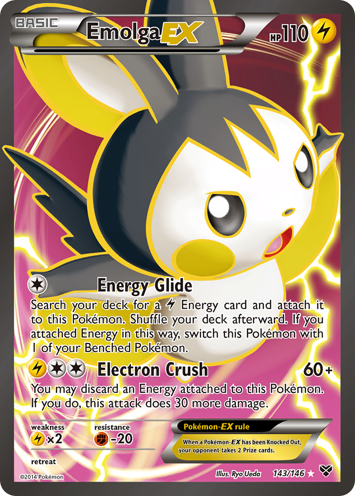 Emolga EX (143/146) [XY: Base Set] | Exor Games Bridgewater