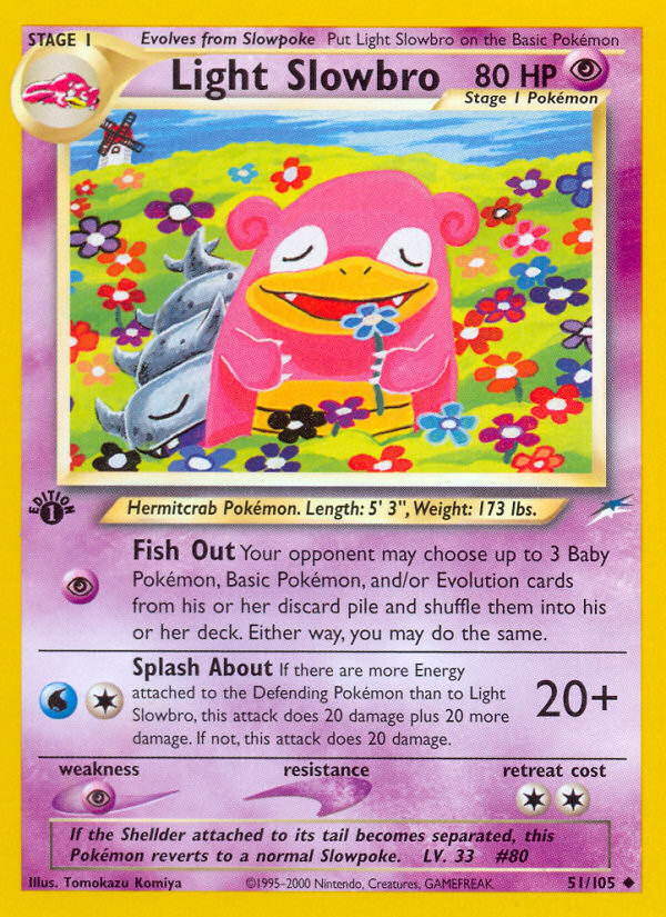 Light Slowbro (51/105) [Neo Destiny 1st Edition] | Exor Games Bridgewater