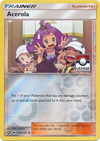 Acerola (112a/147) (League Promo 4th Place) [Sun & Moon: Burning Shadows] | Exor Games Bridgewater