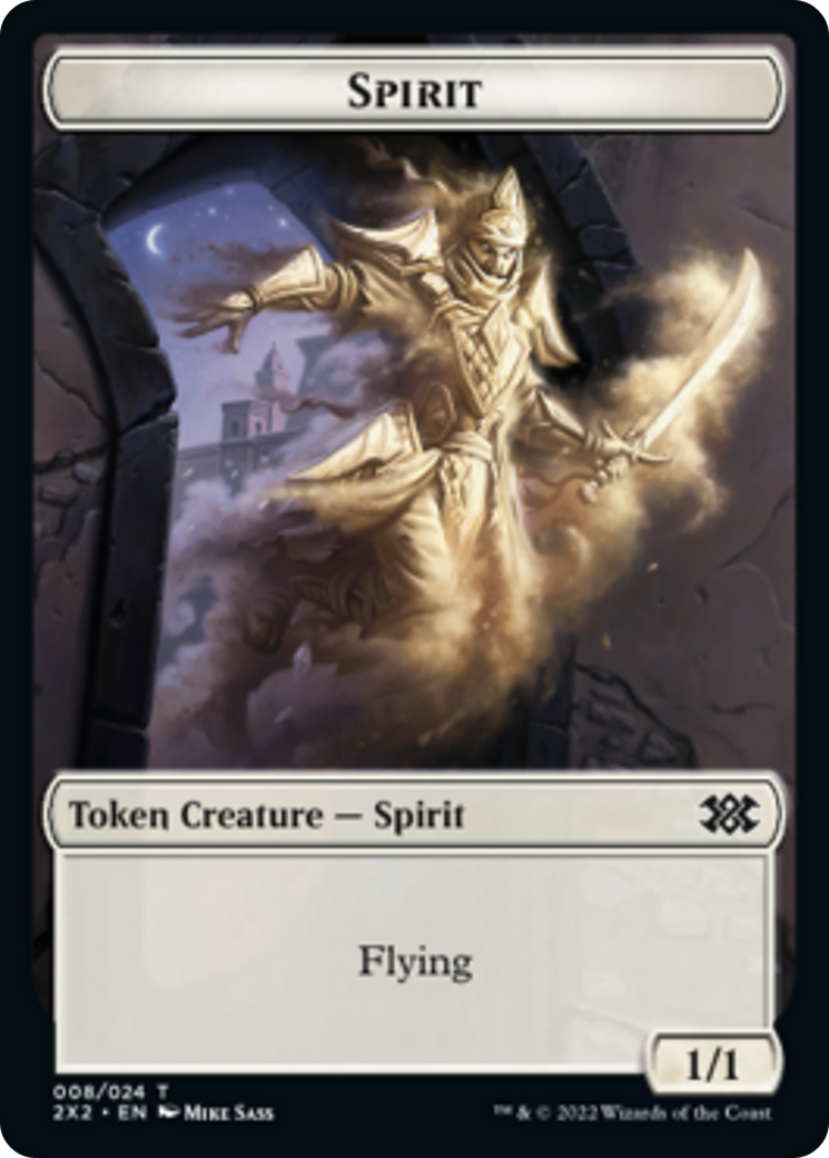 Wrenn and Six Emblem // Spirit Double-sided Token [Double Masters 2022 Tokens] | Exor Games Bridgewater