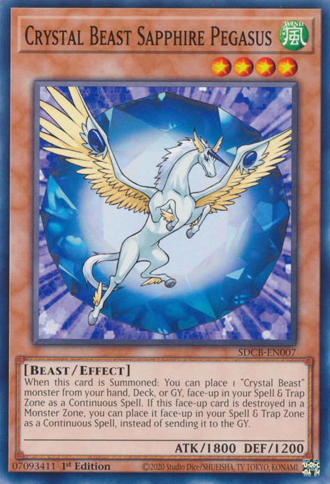 Crystal Beast Sapphire Pegasus [SDCB-EN007] Common | Exor Games Bridgewater