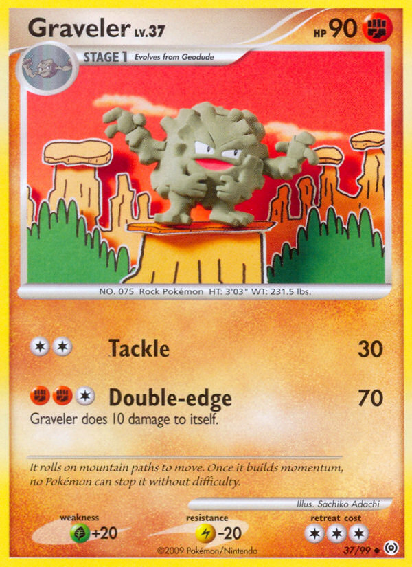 Graveler (37/99) [Platinum: Arceus] | Exor Games Bridgewater