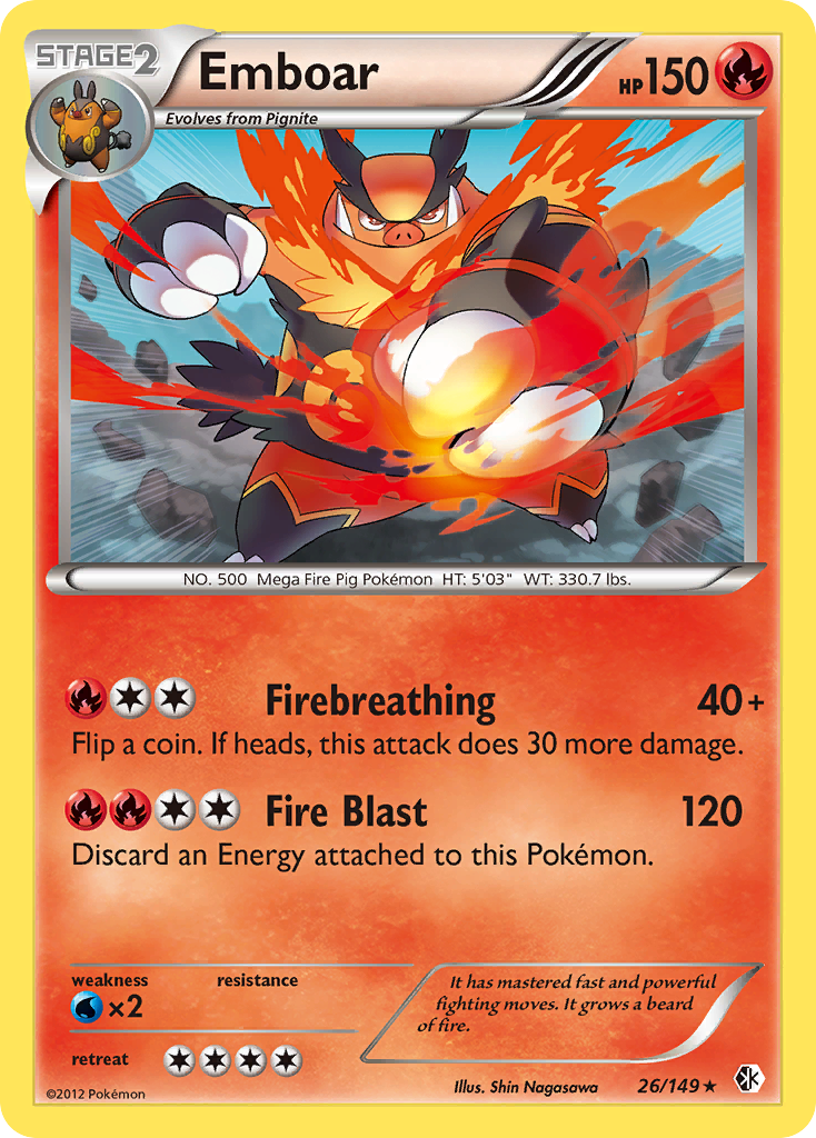 Emboar (26/149) [Black & White: Boundaries Crossed] | Exor Games Bridgewater