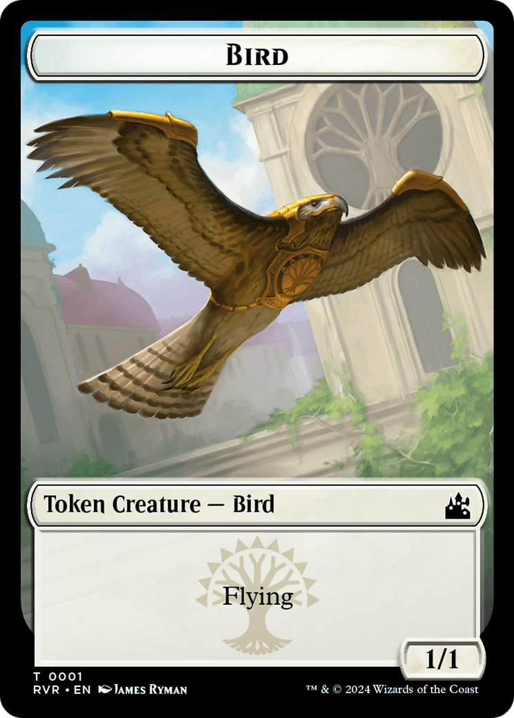 Bird // Zombie Double-Sided Token [Ravnica Remastered Tokens] | Exor Games Bridgewater