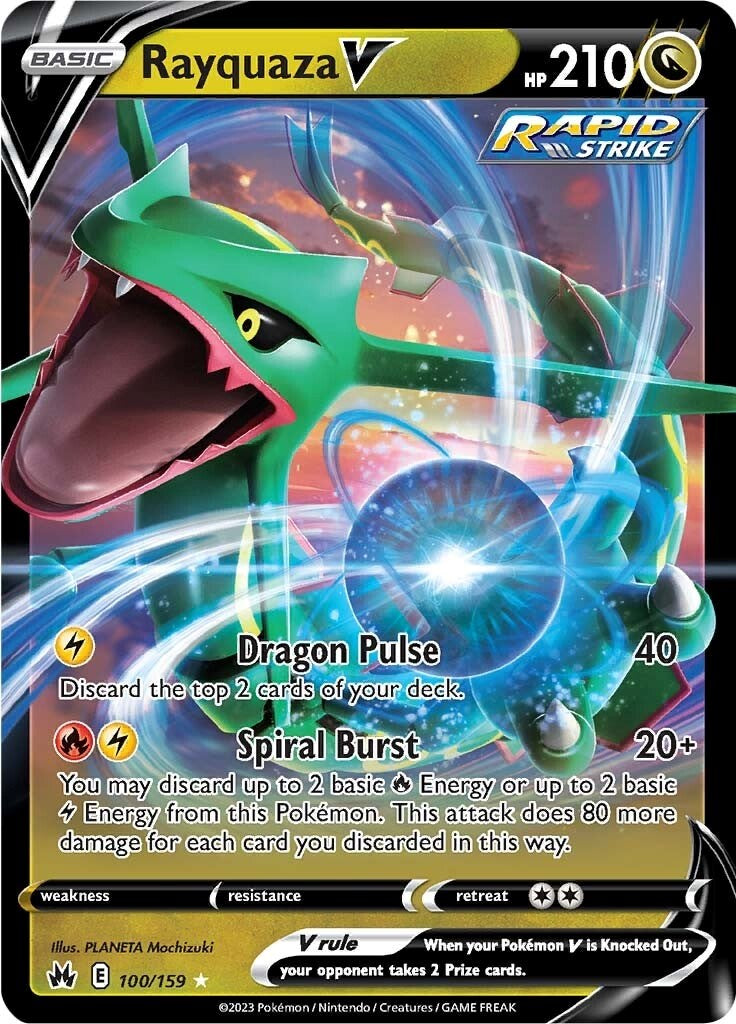 Rayquaza V (100/159) [Sword & Shield: Crown Zenith] | Exor Games Bridgewater