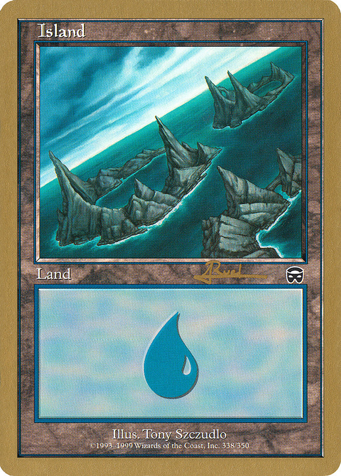 Island (ar338) (Antoine Ruel) [World Championship Decks 2001] | Exor Games Bridgewater