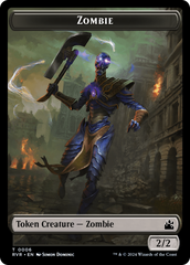 Spirit (0018) // Zombie Double-Sided Token [Ravnica Remastered Tokens] | Exor Games Bridgewater