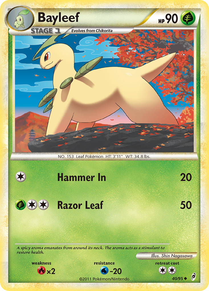 Bayleef (40/95) [HeartGold & SoulSilver: Call of Legends] | Exor Games Bridgewater