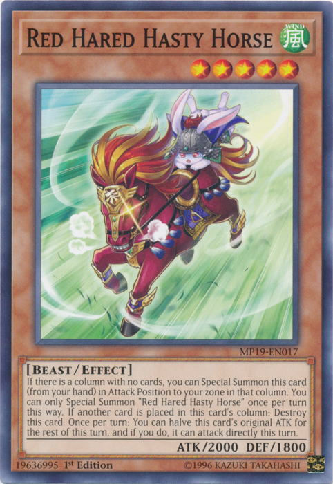 Red Hared Hasty Horse [MP19-EN017] Common | Exor Games Bridgewater