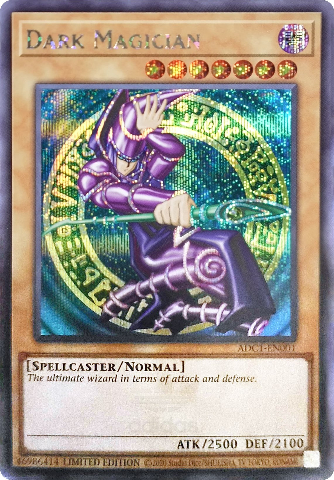 Dark Magician (Adidas Exclusive) [ADC1-EN001] Prismatic Secret Rare | Exor Games Bridgewater