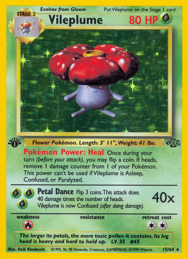 Vileplume (15/64) [Jungle 1st Edition] | Exor Games Bridgewater