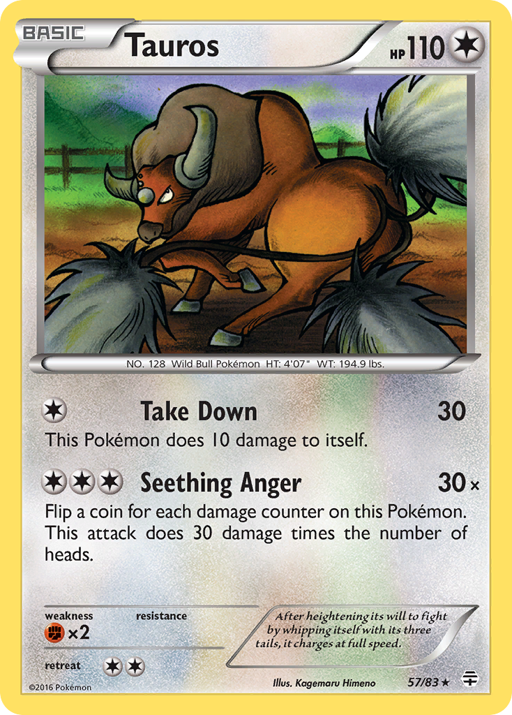 Tauros (57/83) [XY: Generations] | Exor Games Bridgewater