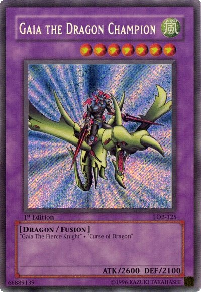 Gaia the Dragon Champion [LOB-125] Secret Rare | Exor Games Bridgewater