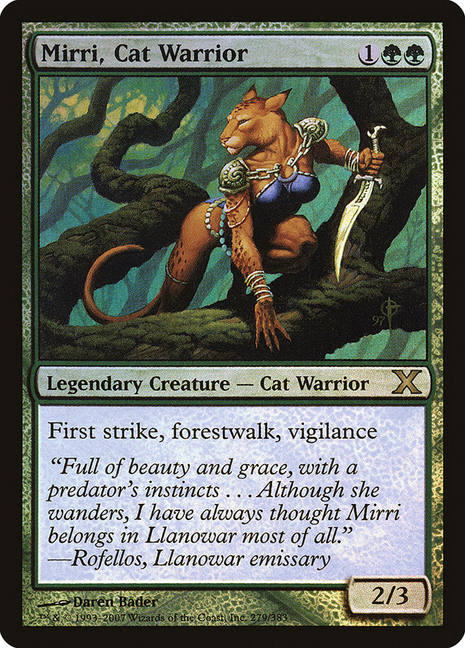 Mirri, Cat Warrior (Premium Foil) [Tenth Edition] | Exor Games Bridgewater