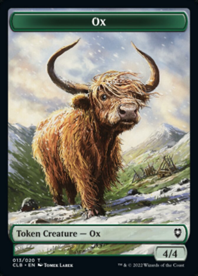 Treasure // Ox Double-sided Token [Commander Legends: Battle for Baldur's Gate Tokens] | Exor Games Bridgewater