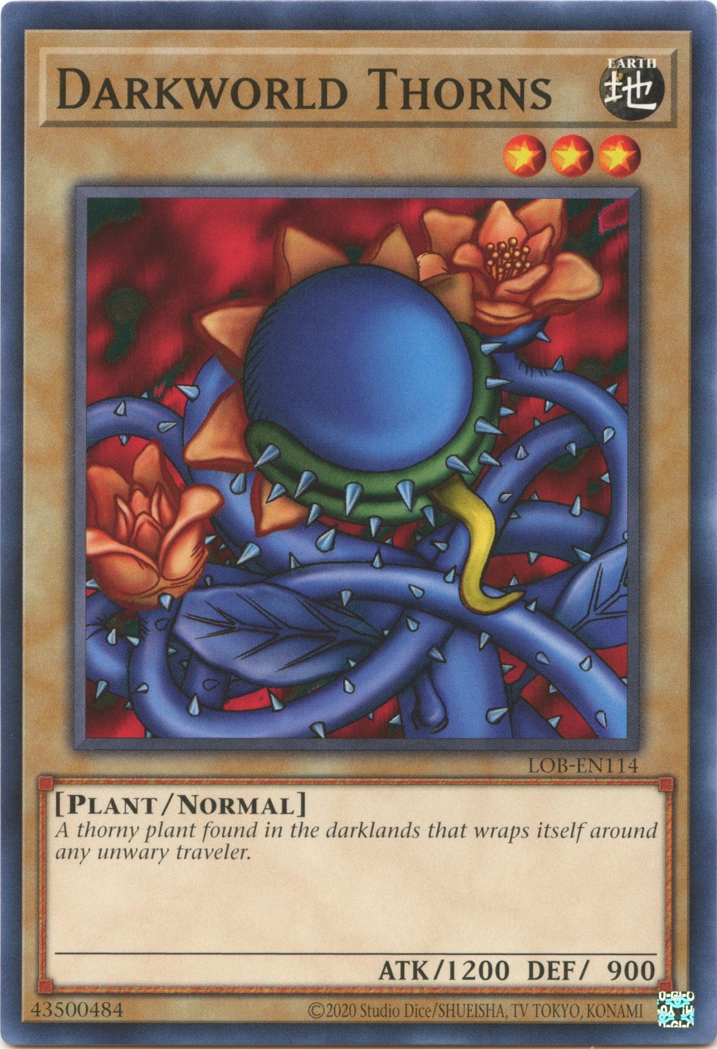 Darkworld Thorns (25th Anniversary) [LOB-EN114] Common | Exor Games Bridgewater