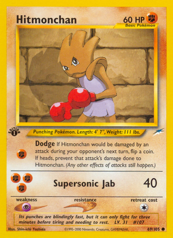 Hitmonchan (69/105) [Neo Destiny 1st Edition] | Exor Games Bridgewater