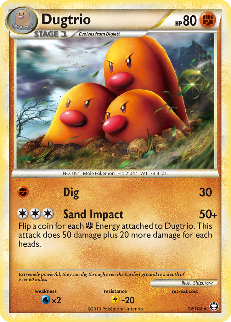 Dugtrio (19/102) [HeartGold & SoulSilver: Triumphant] | Exor Games Bridgewater