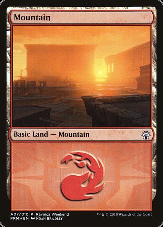 Mountain - Boros (A07) [GRN Ravnica Weekend] | Exor Games Bridgewater