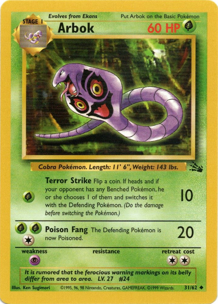 Arbok (31/62) [Fossil Unlimited] | Exor Games Bridgewater