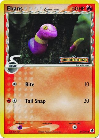 Ekans (47/101) (Delta Species) (Stamped) [EX: Dragon Frontiers] | Exor Games Bridgewater