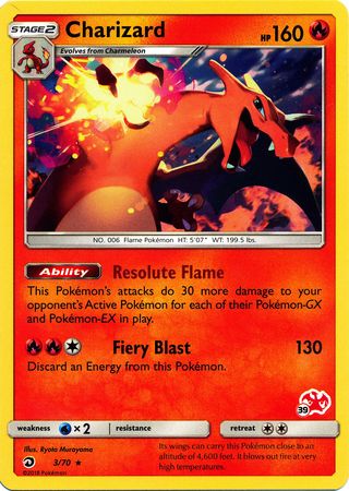 Charizard (3/70) (Charizard Stamp #39) [Battle Academy 2020] | Exor Games Bridgewater