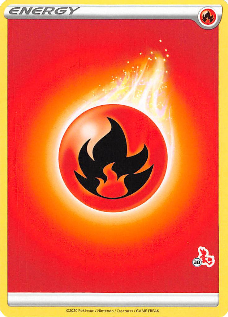 Fire Energy (Cinderace Stamp #38) [Battle Academy 2022] | Exor Games Bridgewater