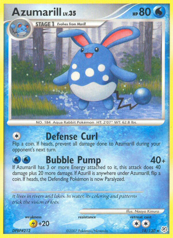 Azumarill (18/130) [Diamond & Pearl: Base Set] | Exor Games Bridgewater