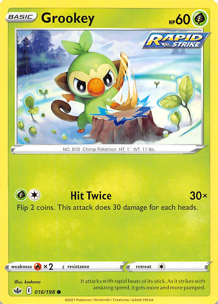 Grookey (016/198) [Sword & Shield: Chilling Reign] | Exor Games Bridgewater