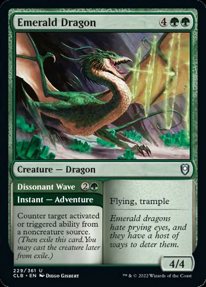 Emerald Dragon // Dissonant Wave [Commander Legends: Battle for Baldur's Gate] | Exor Games Bridgewater