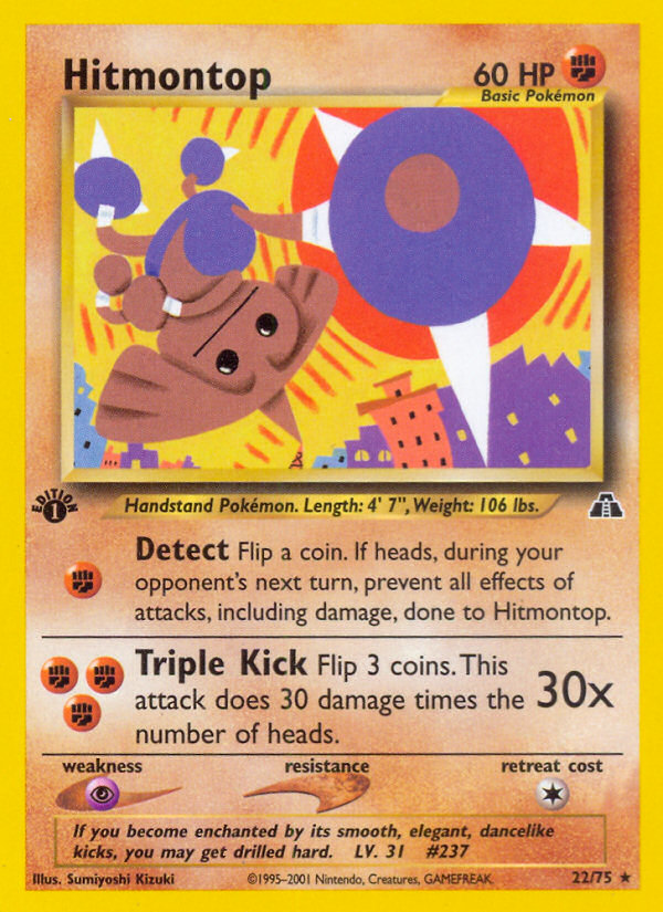 Hitmontop (22/75) [Neo Discovery 1st Edition] | Exor Games Bridgewater