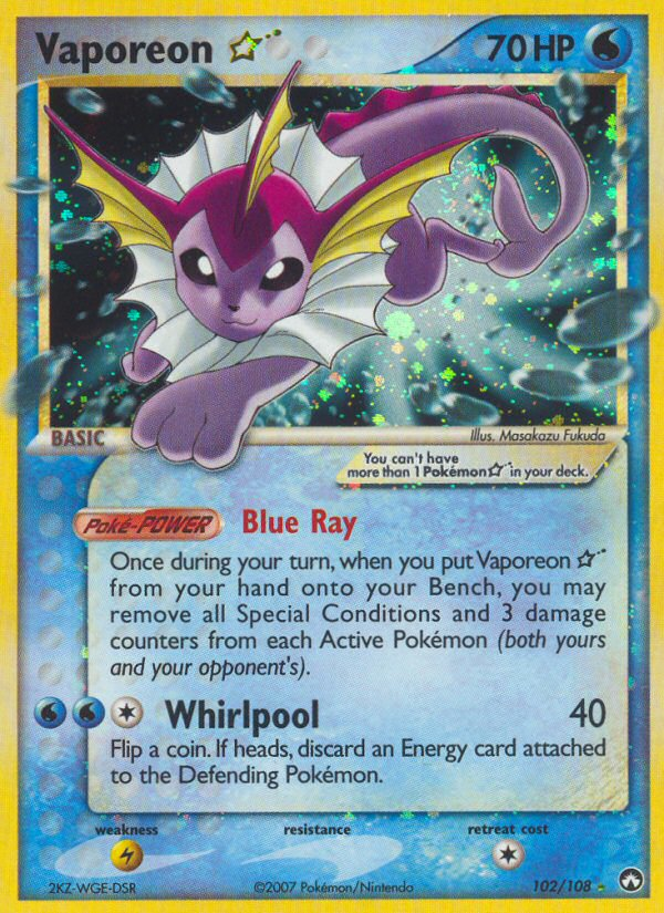 Vaporeon Star (102/108) [EX: Power Keepers] | Exor Games Bridgewater